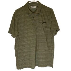 ENGLISH LAUNDRY Polo Shirt Quarter Button, Men’s Large, Green